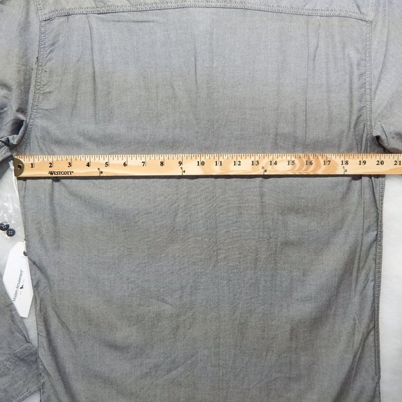 Long Sleeve Button Down Shirt Size M Mens Modern Amusement PacSun Gray - Picture 5 of 11